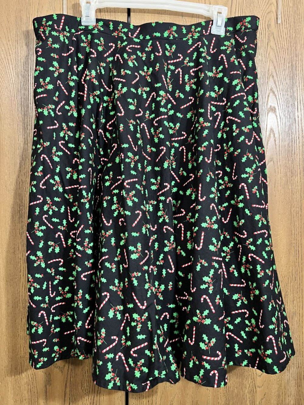 Magnolia Place Sally Swing Skirt 3X Candy Cane Holly Christmas